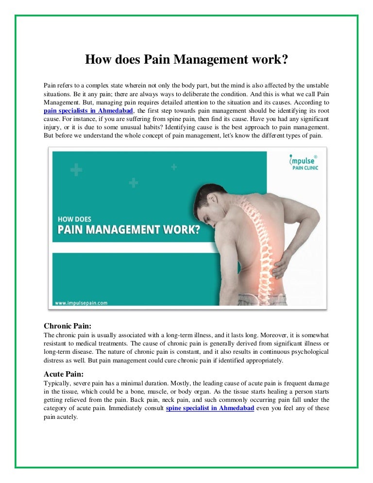 Pain Management and Types of Pain