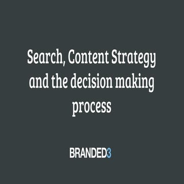 Figaro Digital Search Seminar: Search, Content Strategy and the decision-maki...