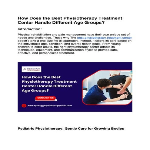 Role of physiotherapy in the rehabilitation of elderly patients | PPTX