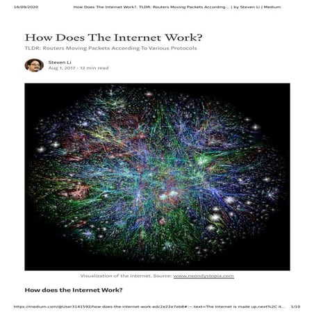 How data packets travel the internet .... | PPTX