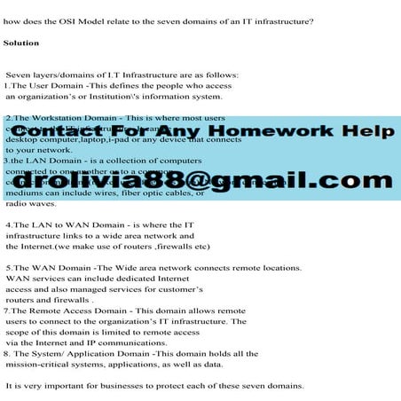 how does the OSI Model relate to the seven domains of an IT infrastr.pdf