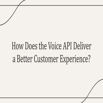 How Does the Voice API Deliver a Better Customer Experience?