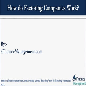 How do Factoring Companies Work?