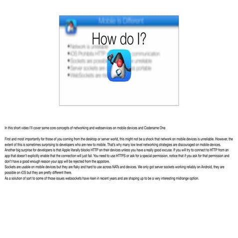 How do I - Networking and Webservices - Transcript.pdf