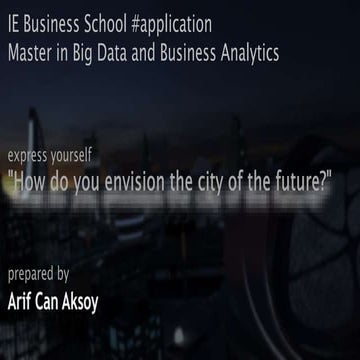 How do you envision the city of the future?