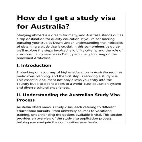 The Ultimate Guide To Navigating The Student Visa Process | PDF
