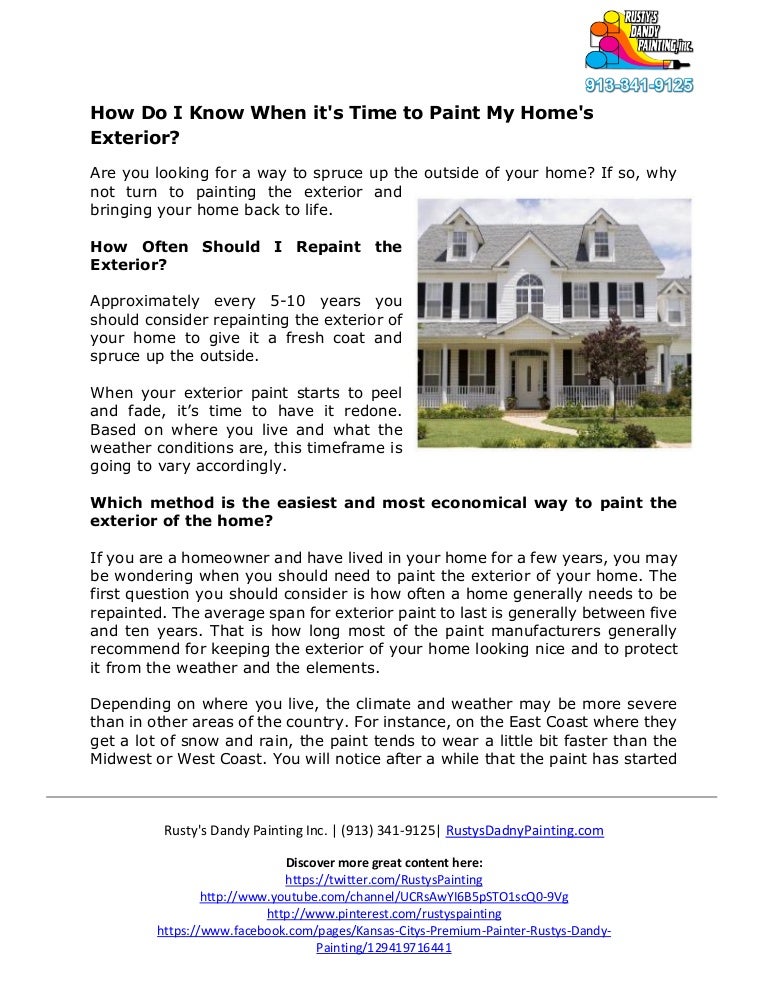 How Do I Know When it's Time to Paint My Home's Exterior?