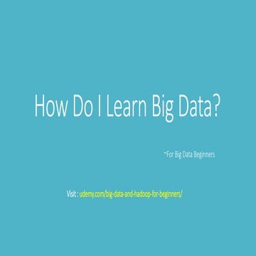 How Do I Learn Big Data