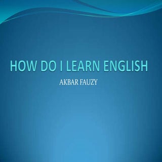 How do i learn english