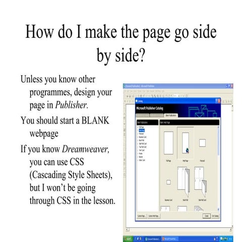How Do I Make The Page Go Side   Introducing Web Page Design