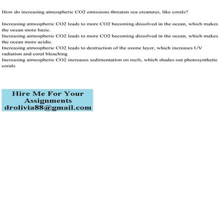 How do increasing atmospheric CO2 emissions threaten sea creatures, .pdf