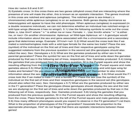 How do i solve 58 and 59   5 Epistatic cross In this cr.pdf