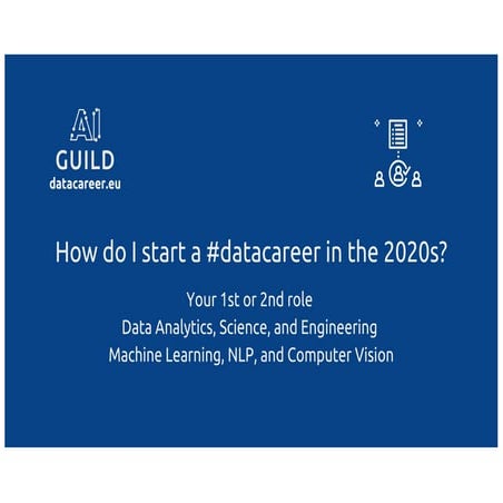 How do I start a data career in the 2020s?