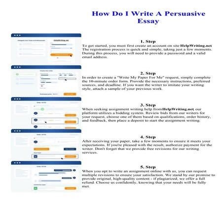 How Do I Write A Persuasive Essay. Online assignment writing service.
