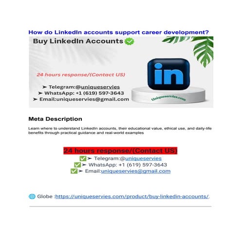 How do LinkedIn accounts support 🎬career development_.pdf
