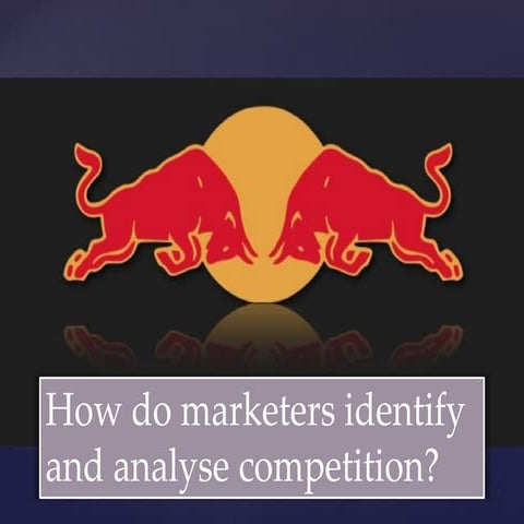 How do marketers identify and analyse competition?