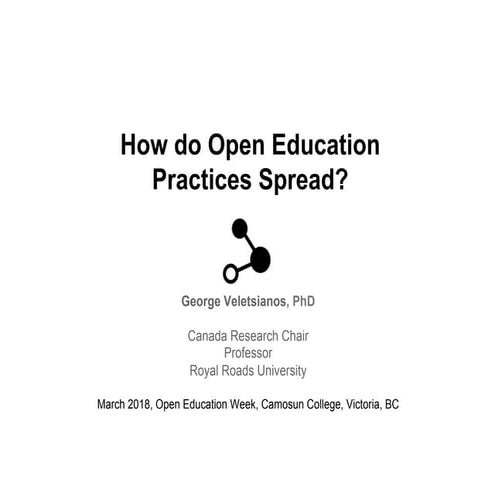 How do open education practices spread