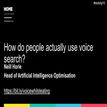How do people actually use Voice Search? - Leeds Loves Search 2019 #leedsdigi19