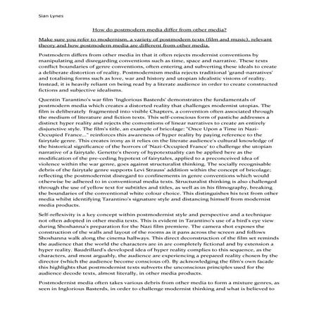 How do postmodern media differ from other media