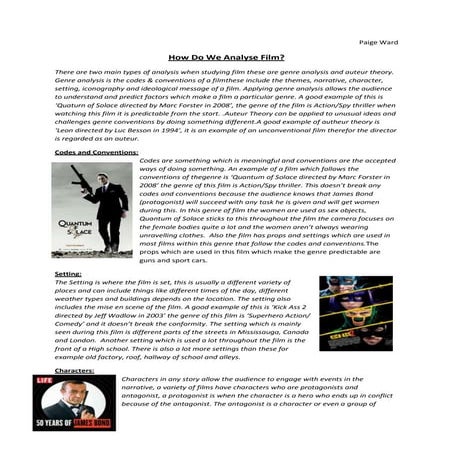 How do we analyse film