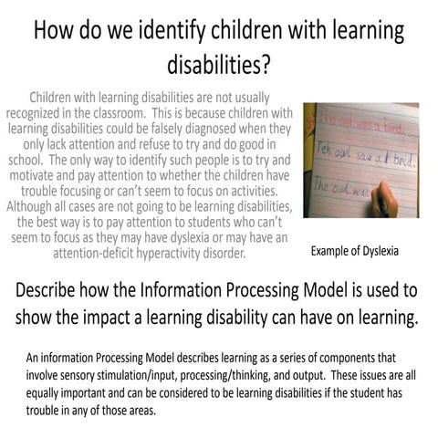 How Do We Identify Children With Learning Disabilities