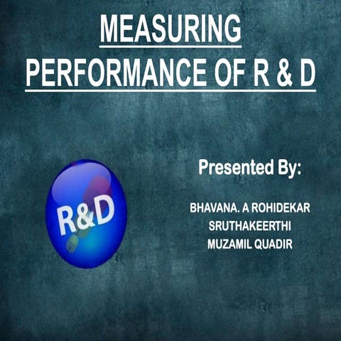 How do we measure of r & d  (research and development) in companies