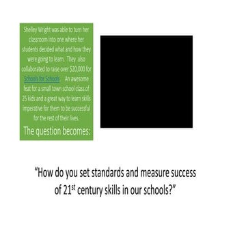 How do we set standards and assess 21st century skills