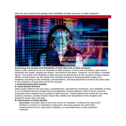 How do you assess the quality and reliability of data sources in data ...
