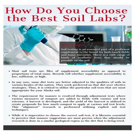 How Do You Choose the Best Soil Labs? 
