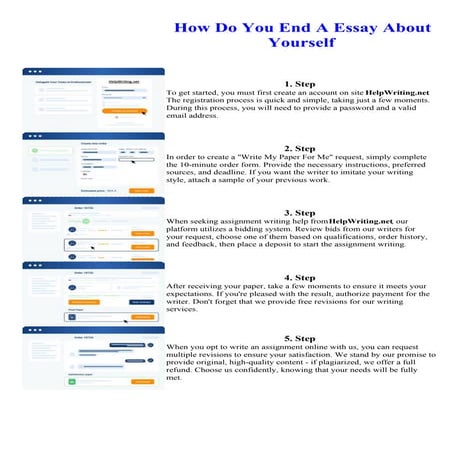 How Do You End A Essay About Yourself. Online assignment writing service.