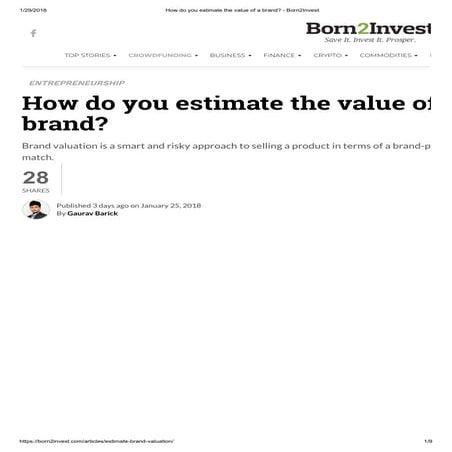 Interbrand Brand Valuation Method | PPTX