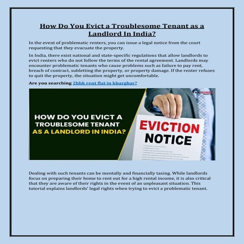 How do you evict a troublesome tenant as a landlord in India.pdf