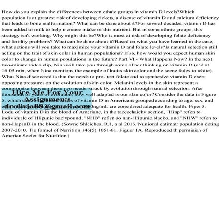 How do you explain the differences between ethnic groups in vitamin .pdf