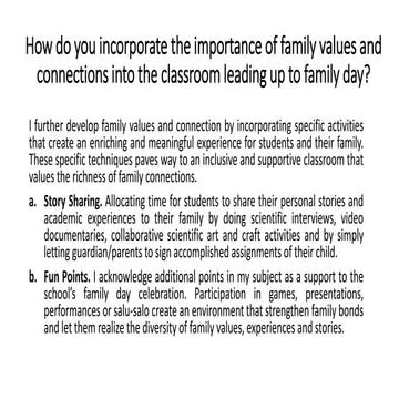 How do you incorporate the importance of family.pptx