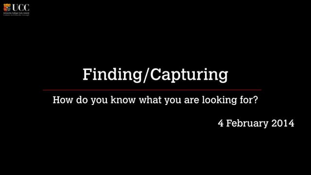How do you know what you are looking for?