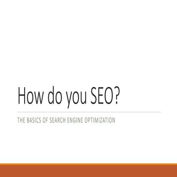 How do you seo sept 2016
