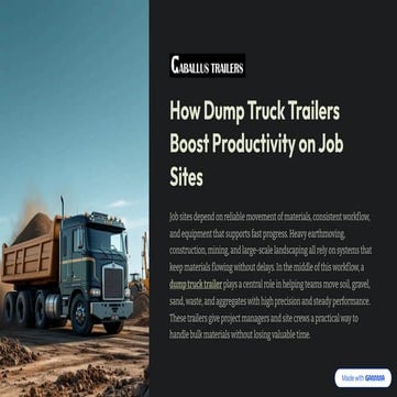 How Dump Truck Trailers Boost Productivity on Job Sites.pdf