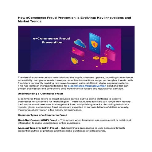 Fraud in Ecommerce | PDF