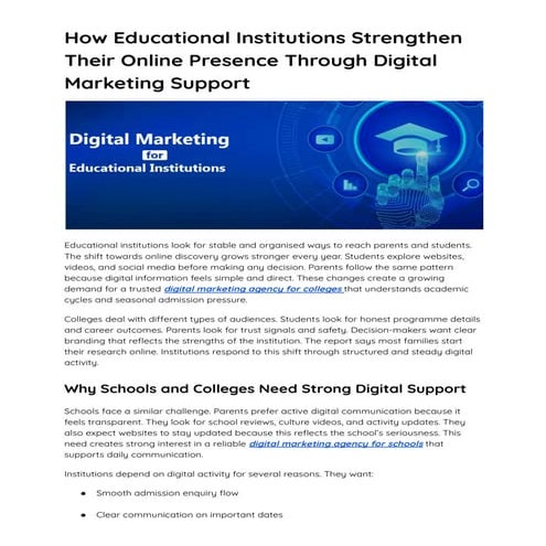 How Educational Institutions Strengthen Their Online Presence Through Digital Marketing Support.pdf