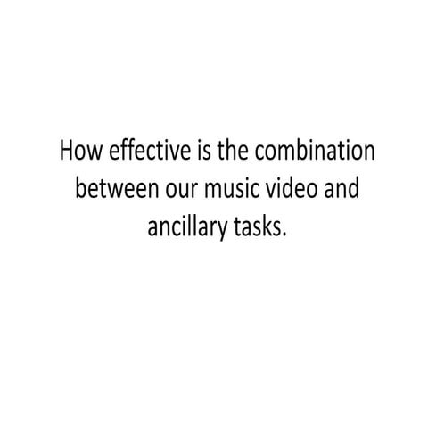 How effective is the combination between our music