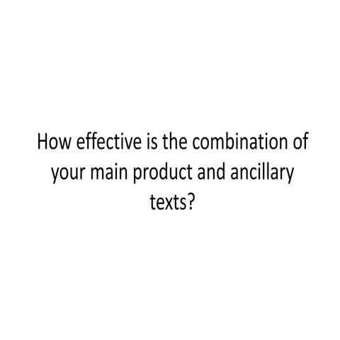 How effective is the combination of your main 1