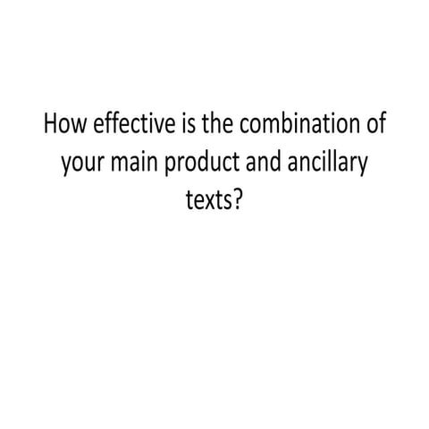 How effective is the combination of your main