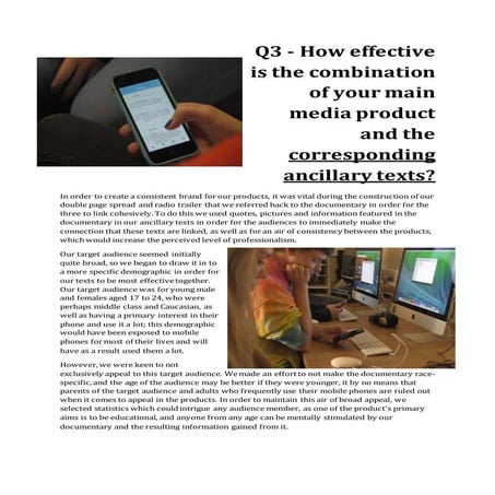 How effective is the combination of your main media product and the correspon...