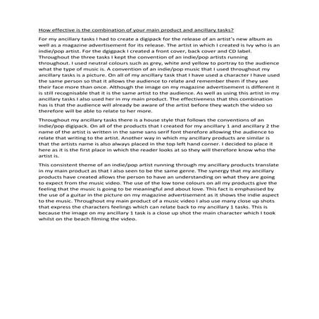 How effective is the combination of your main product and ancillary tasks