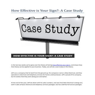 How effective is your sign a case s...