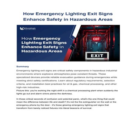 How Emergency Lighting Exit Signs Enhance Safety in Hazardous Areas.pdf