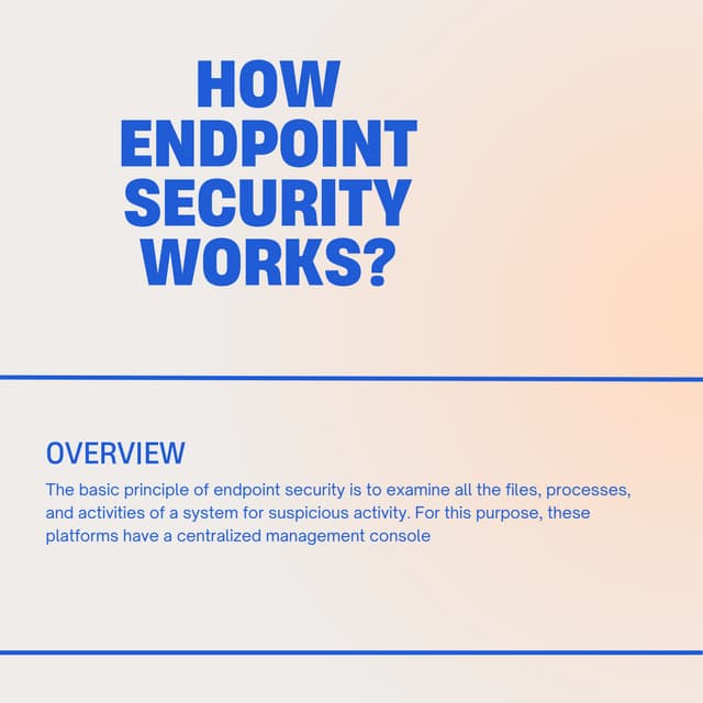 How endpoint security works