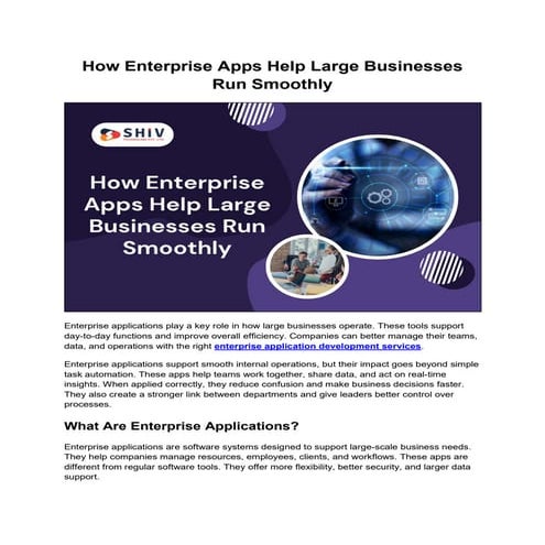 A Comprehensive Guide to Enterprise Apps for Large Businesses