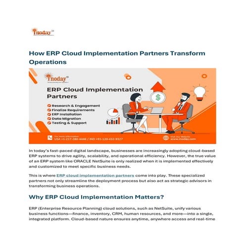 ERP Cloud Implementation: Operational Impact