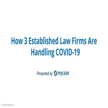 How 3 Established Law Firms Are Handling COVID-19